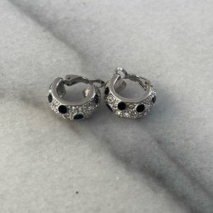Polka Dot Swarovski Clip On Earrings